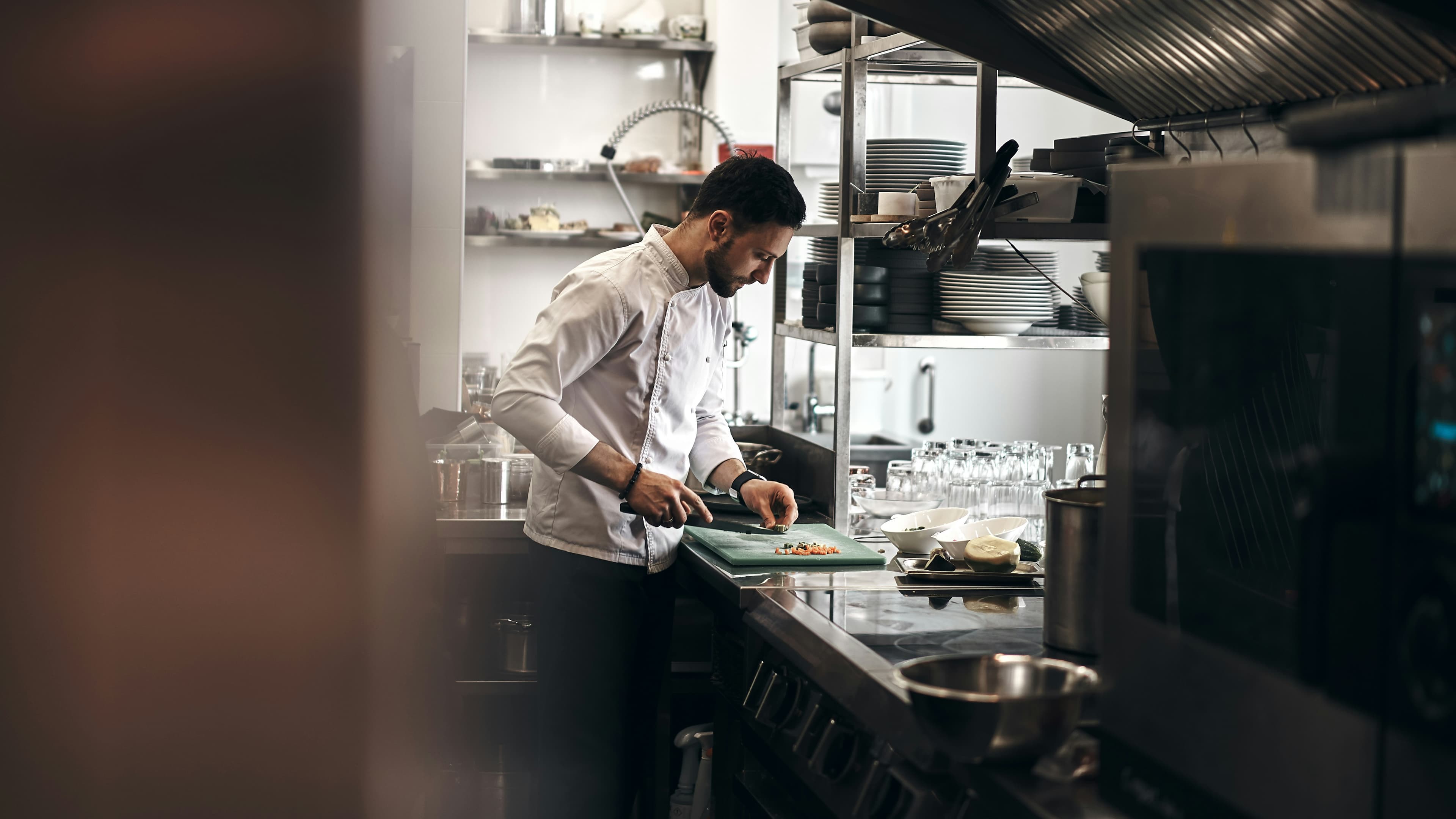 Kock i restaurangkök